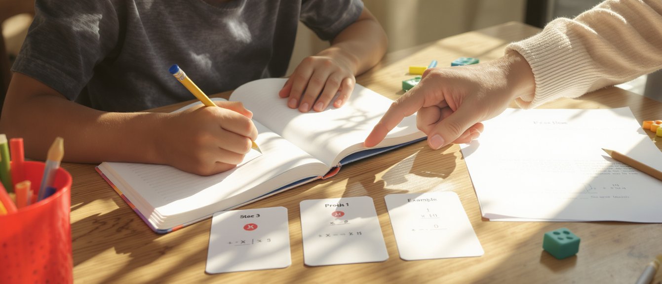 mokytojo vadovaujama išspręsto pavyzdžio rutina