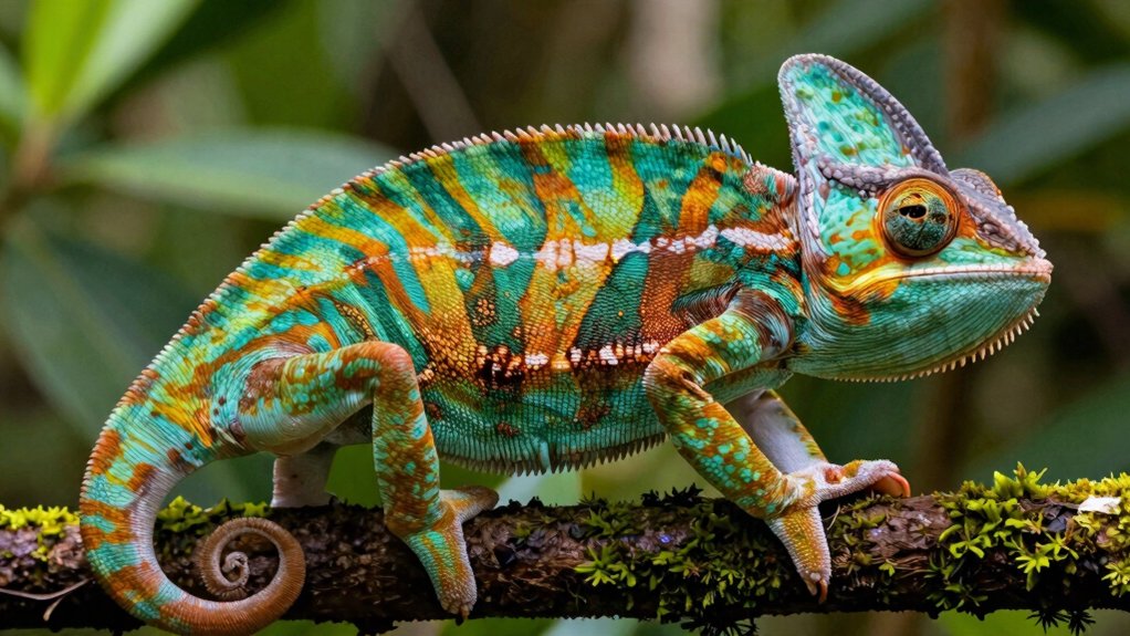Kodėl chameleonai keičia spalvą?