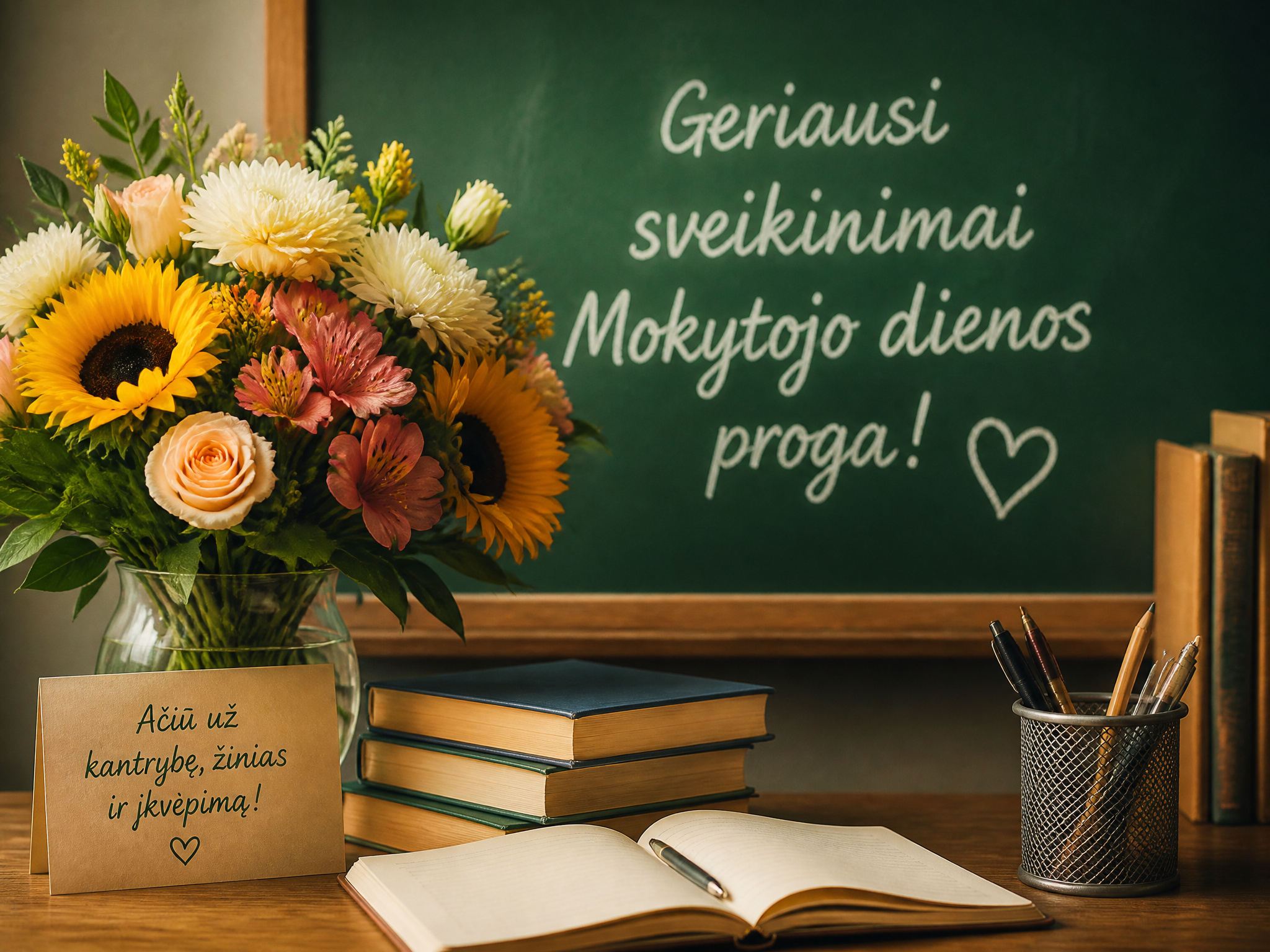 Geriausi sveikinimai Mokytojo dienos proga: ką parašyti klasės vadovei, pradinukų mokytojai ir tam, kuris jus mokė prieš 20 metų